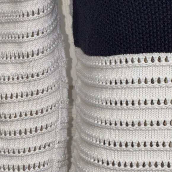 Tommy Hilfiger Colorblock Sweater Womens XS Red White Blue Logo Fisherman Knit - Picture 4 of 8